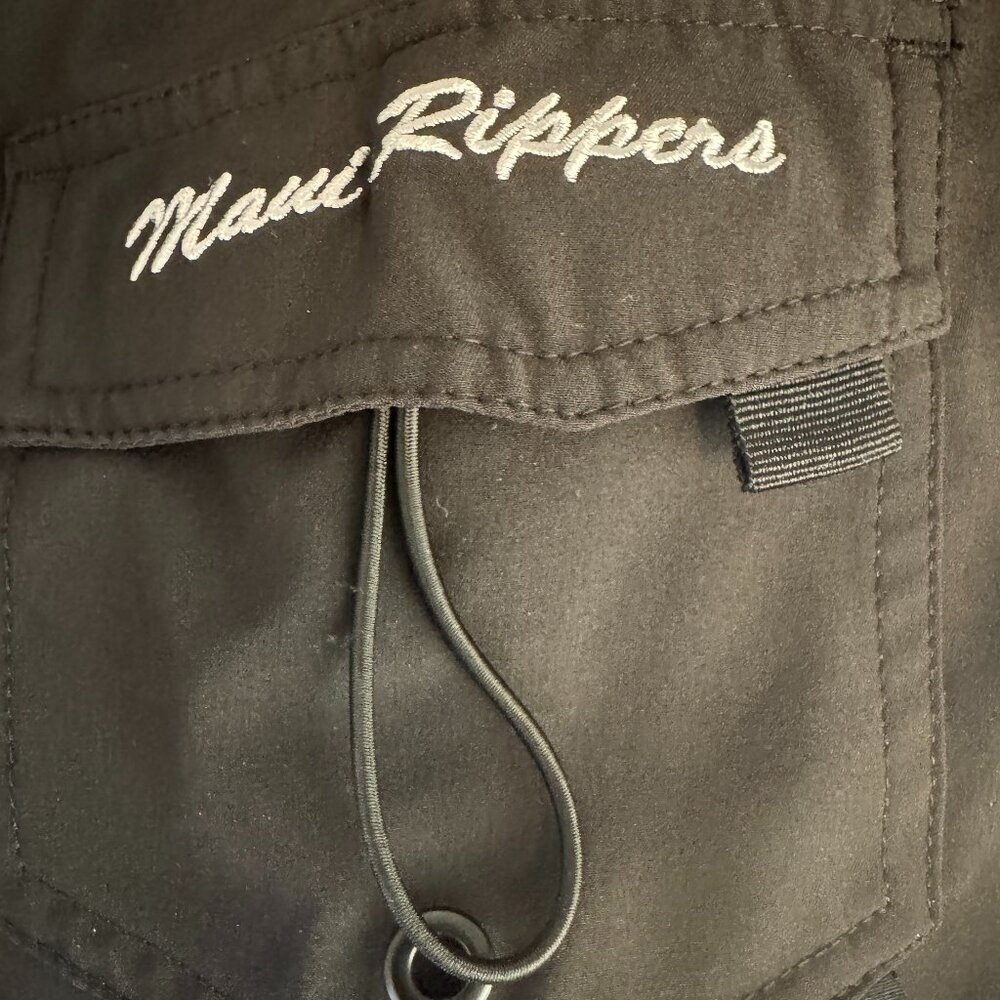 Women's Black Athletic Swim Boardshorts with Velco and Tie Closure Size 0 - Picture 3 of 9